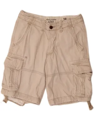 Workwear Beach Comfort ABERCROMBIE & FITCH Mens Cargo Shorts W28 Small Beige Cotton
