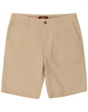 CARRERA Mens Casual Shorts W38 XL Beige Cotton Casual Layer Double Layered Hem