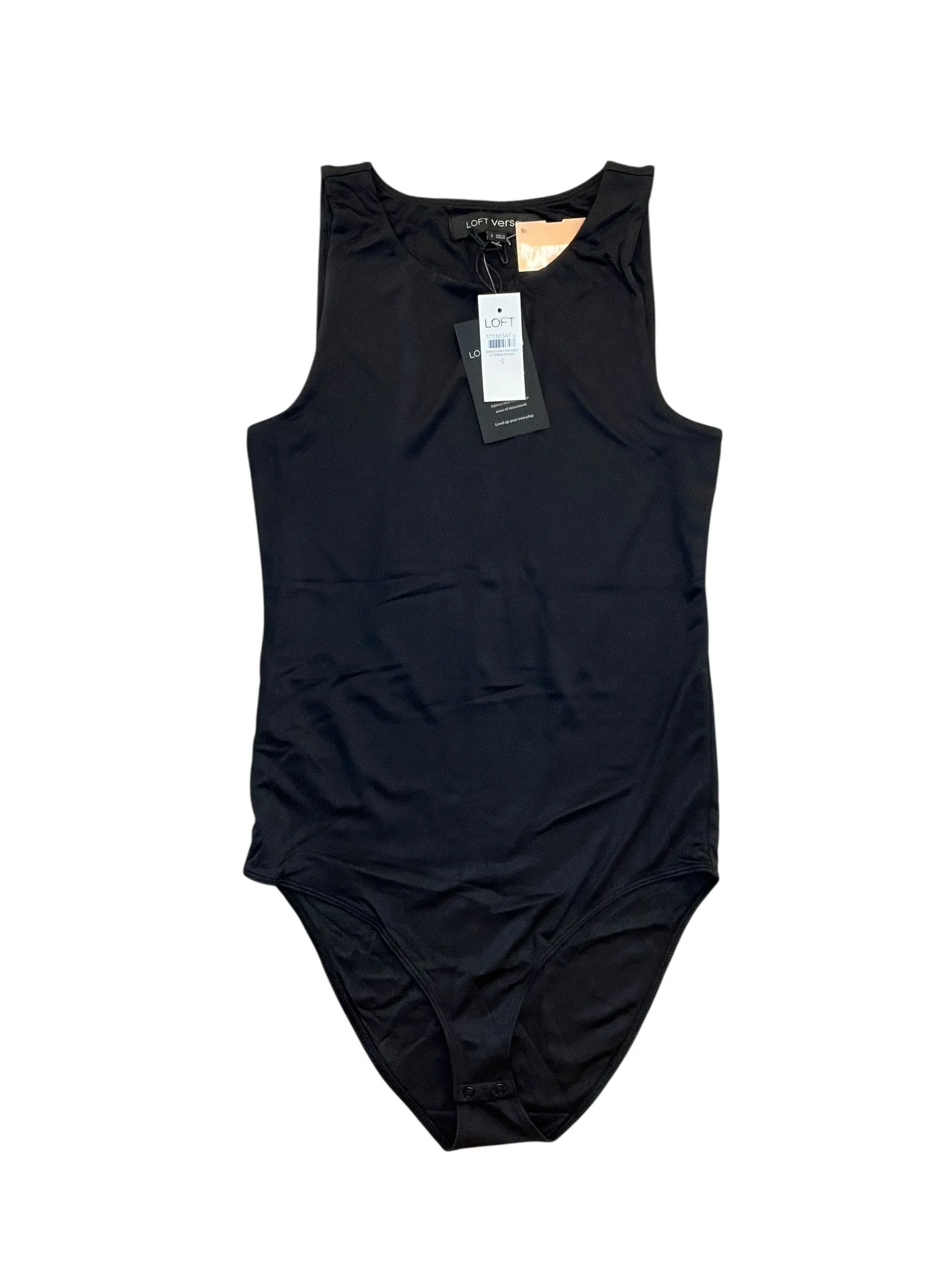 Bodysuit By Loft In Black, Size:S deep plunge bodysuit sustainable bodysuit