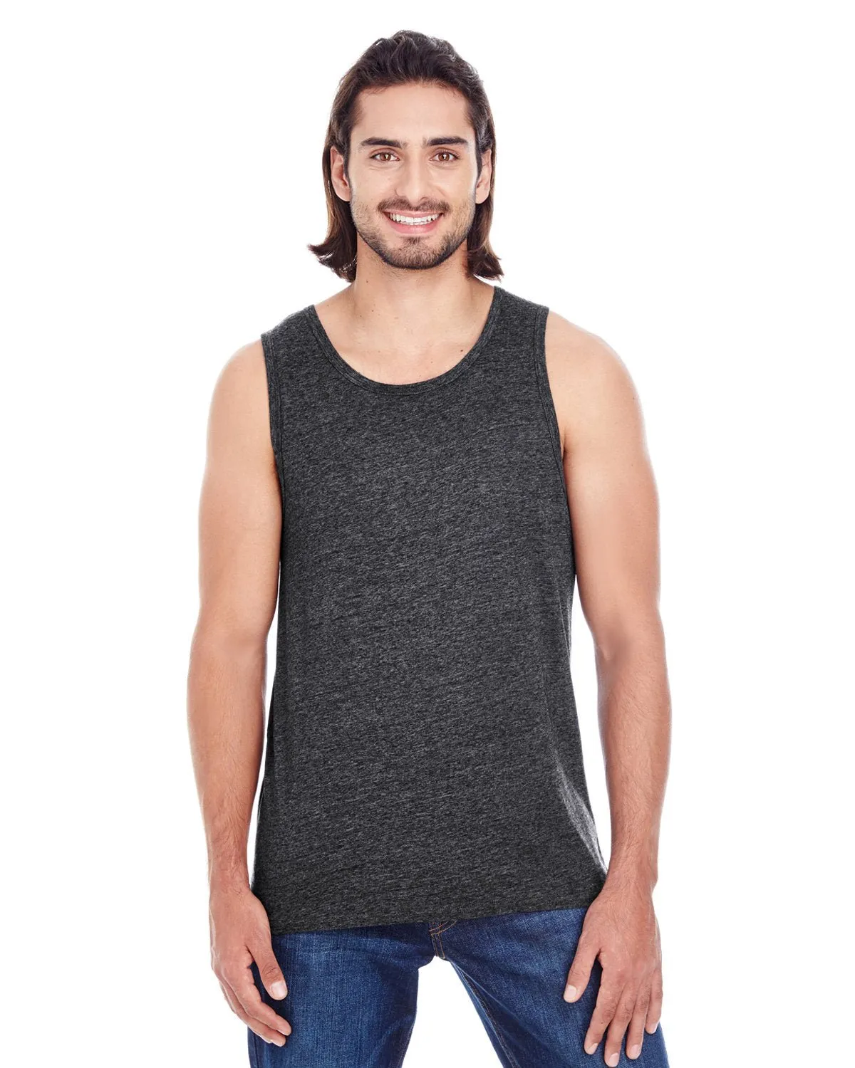 City Fashion Look Self Fabric Tape Threadfast Apparel 102C Unisex Triblend Tank