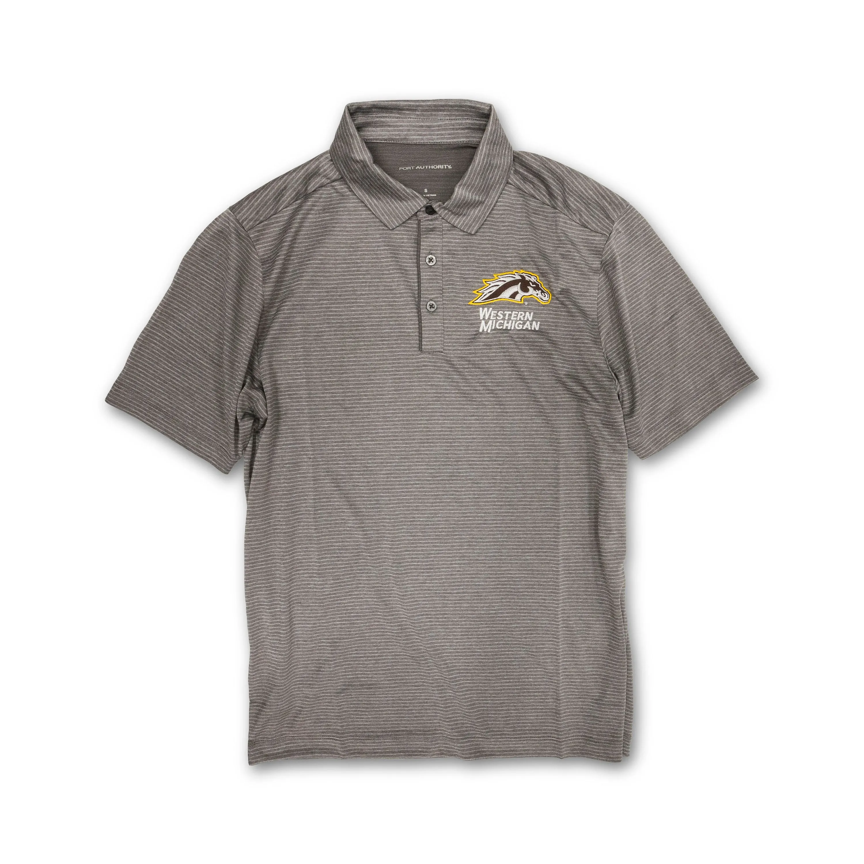 Western Michigan Shadow Stripe Polo Light Layer Comfort top
