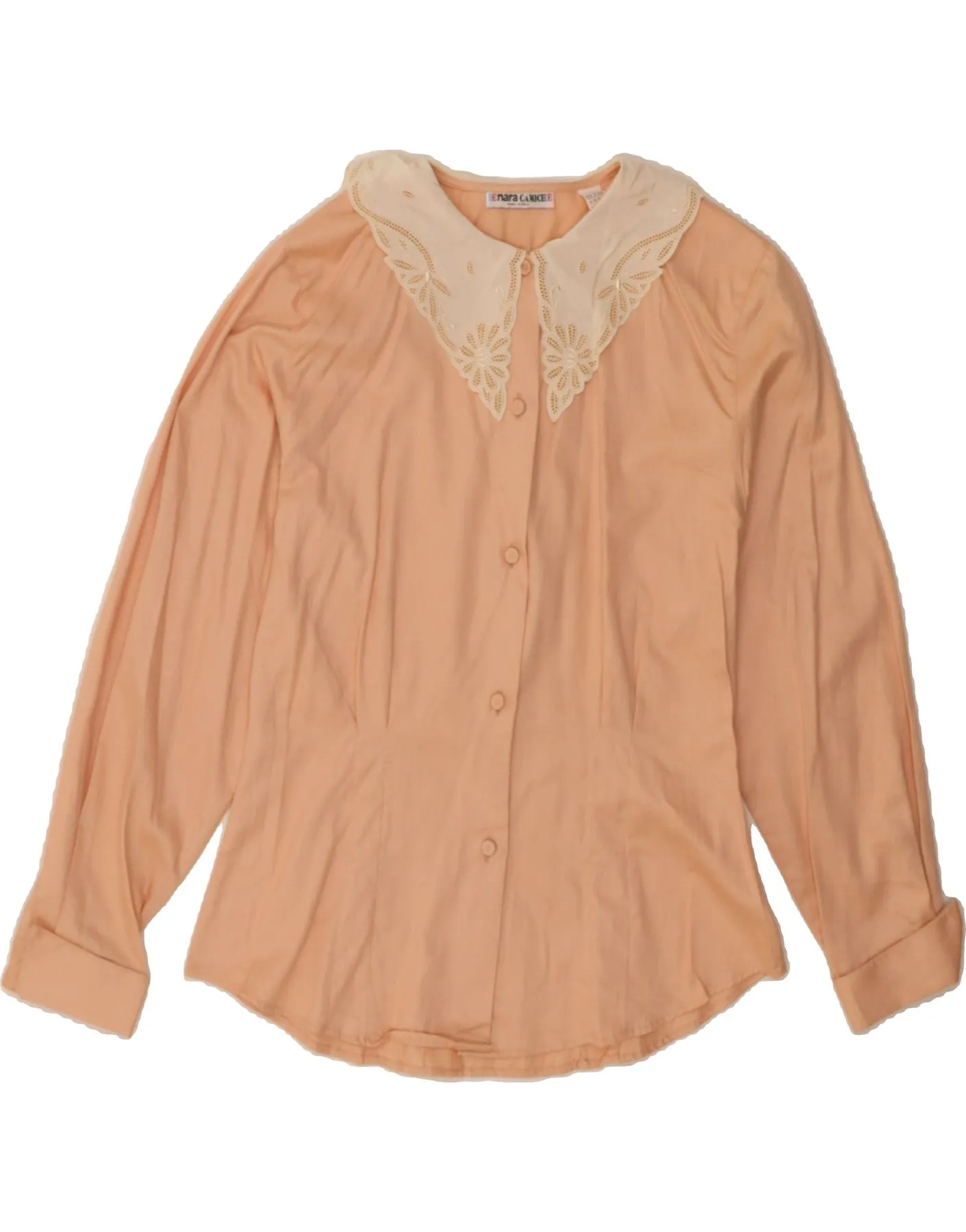 ENARA CAMICE Womens Shirt Blouse UK 16 Large Pink Cotton Trendy Look