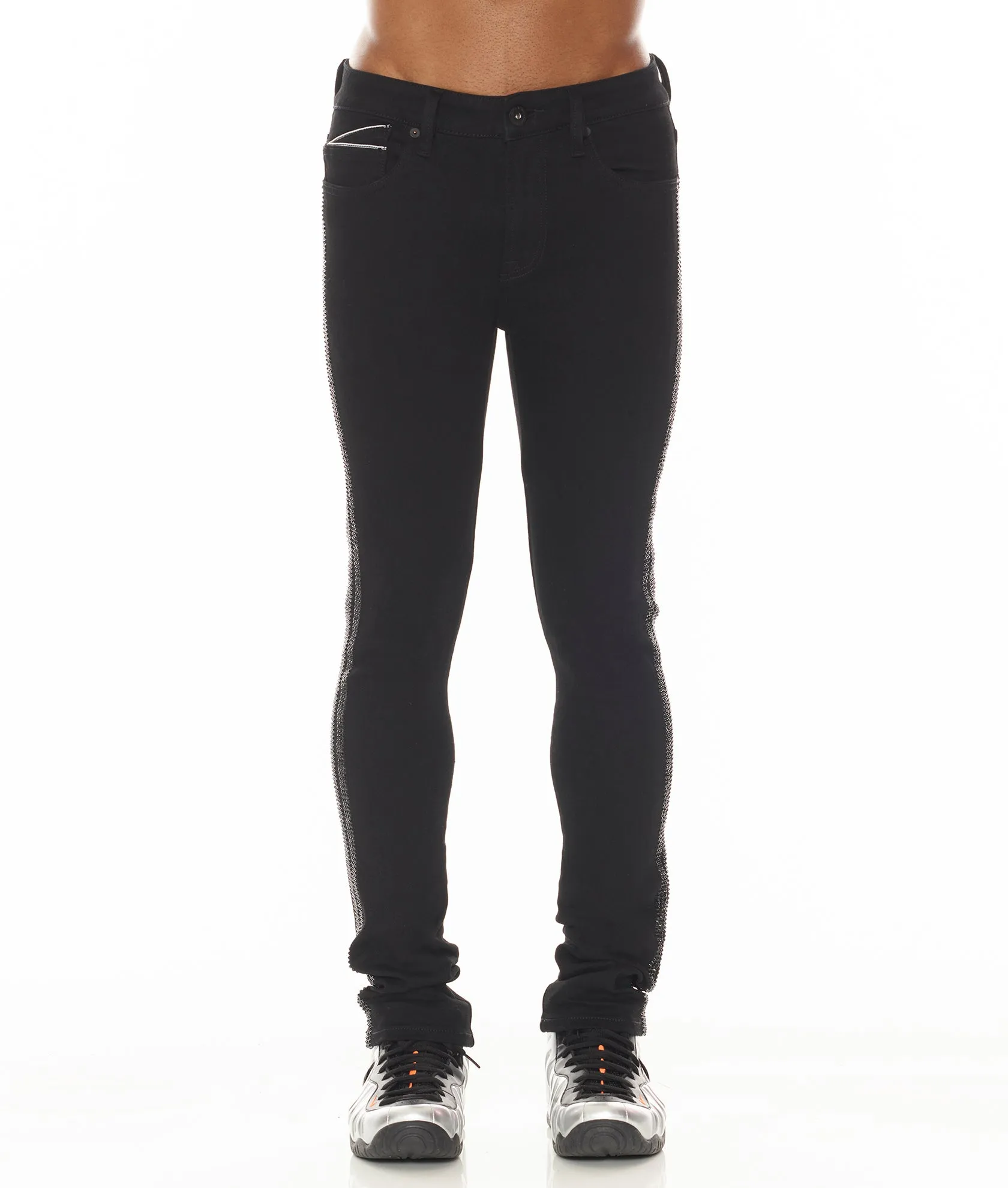 Weekend Style Stretch Bold Look PUNK SUPER SKINNY IN CRYSTAL