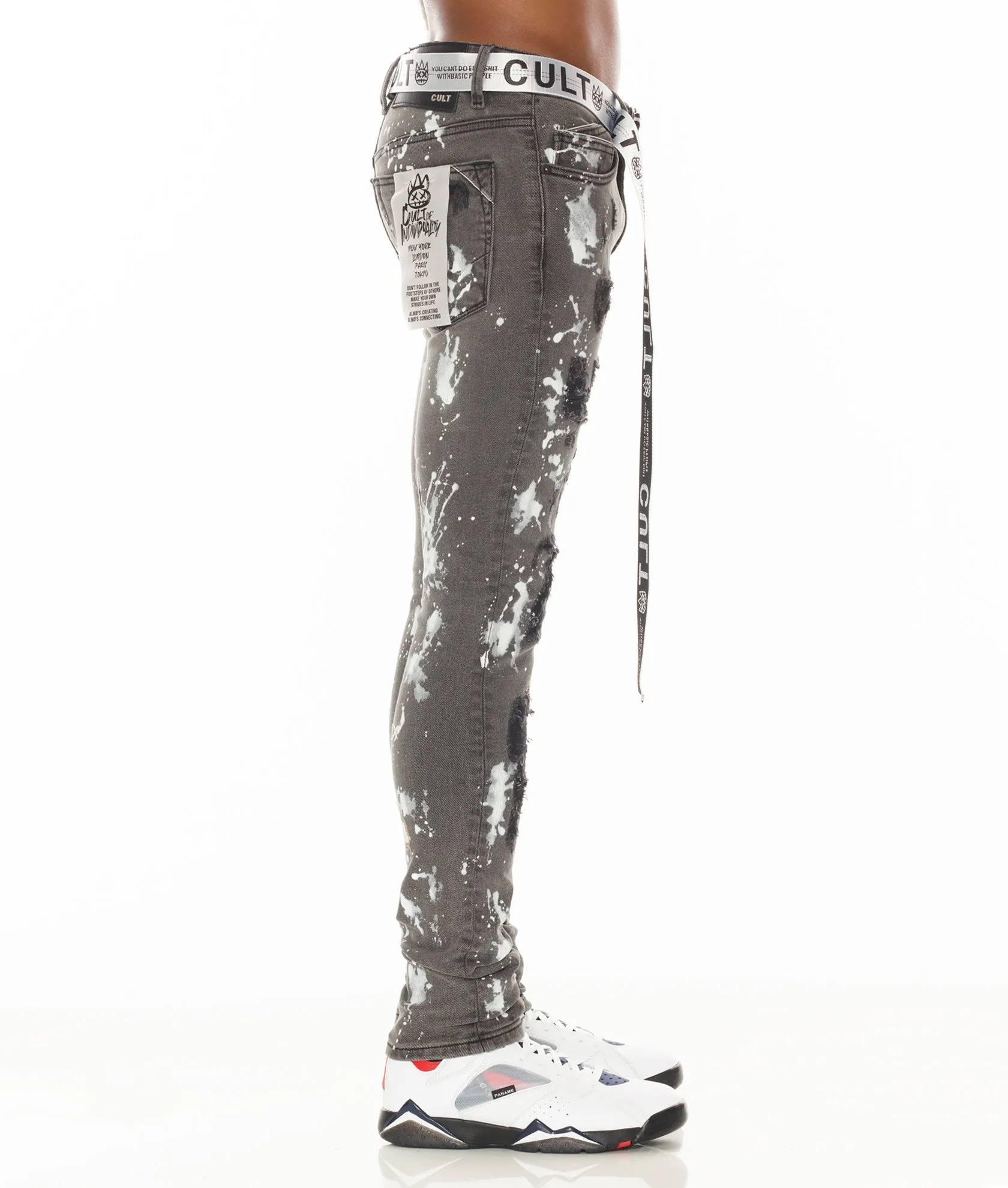 PUNK SUPER SKINNY IN CINDER Night Out Rainy Day Blended Style