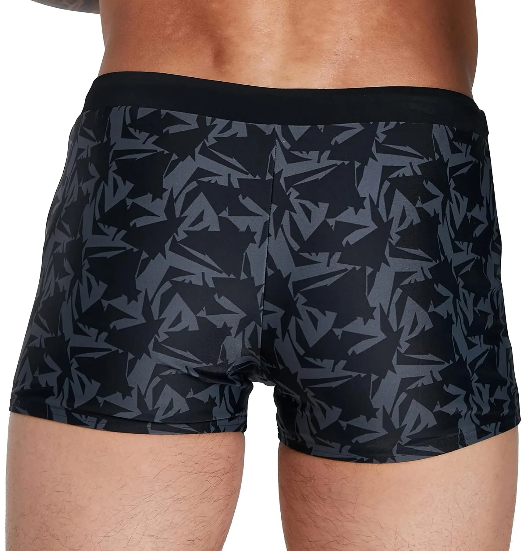 Hidden Pocket Speedo Valmilton Mens Swim Shorts - Black