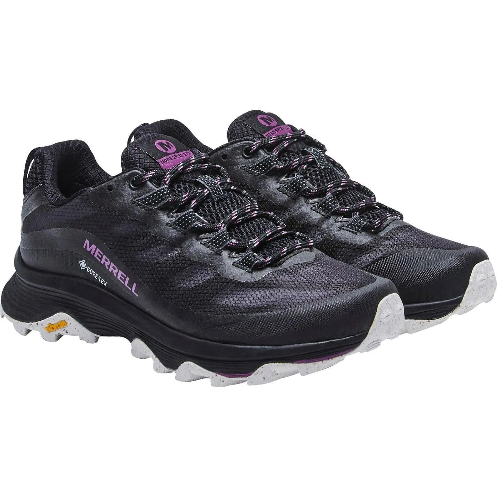 Merrell Moab Speed GORE-TEX Womens Walking Shoes - Black Weather Ready Hiking Sturdy Trail Boots