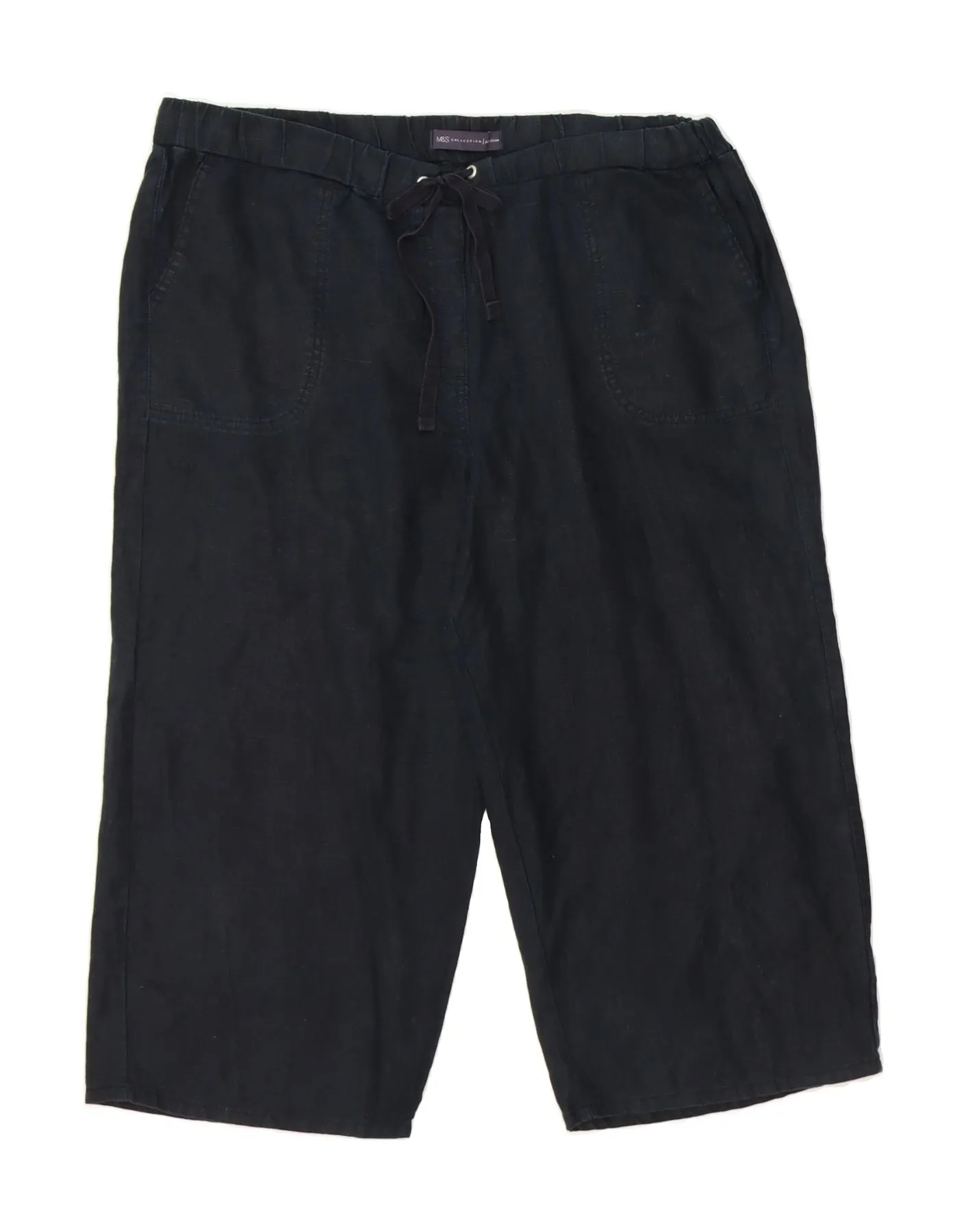 birthday celebration Team Building MARKS & SPENCER Womens Bermuda Shorts UK 16 Large Black Linen
