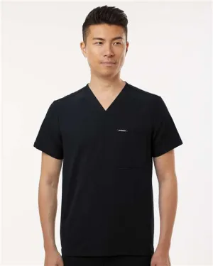 Jaanuu M10001 Holmes Everyday 1-Pocket Scrub V-Neck Top Odor-resistant Outdoor Leisure Look