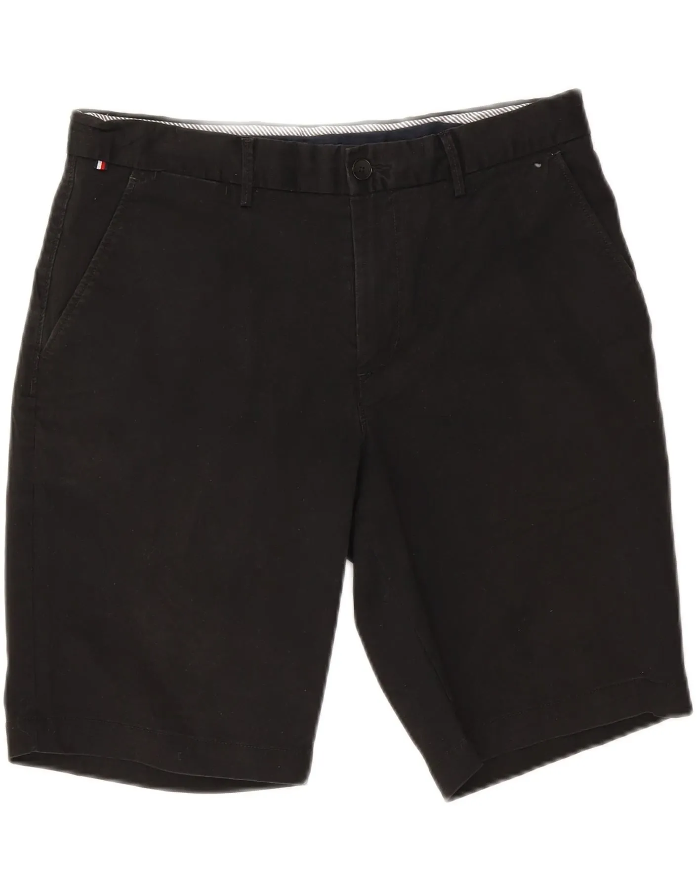 Breezy Stretch TOMMY HILFIGER Mens Chino Shorts W33 Medium  Black Cotton