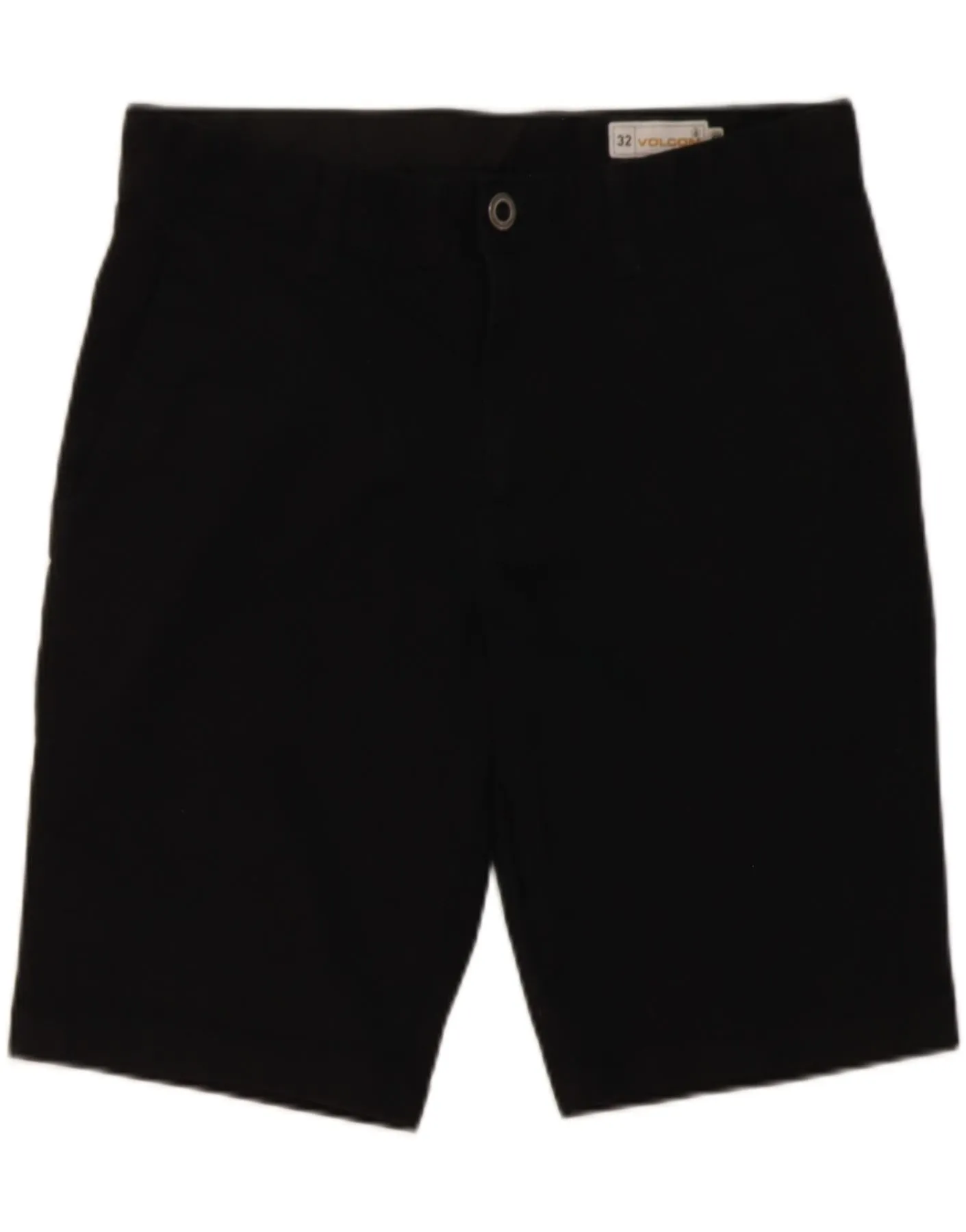 VOLCOM Mens Casual Shorts W32 Medium  Black Cotton Wrinkle Resistant Finish Moisture Wicking Material