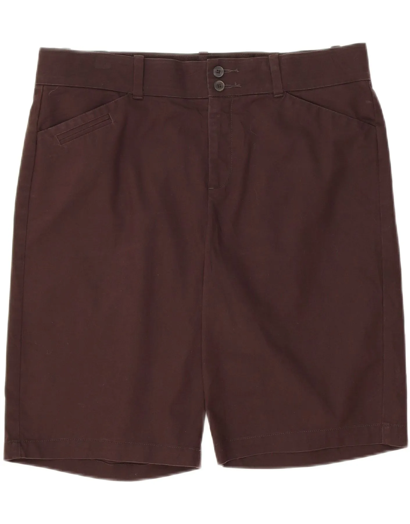 Eco Dye Technique DOCKERS Womens High Waist Casual Shorts US 14 XL W38  Brown Cotton