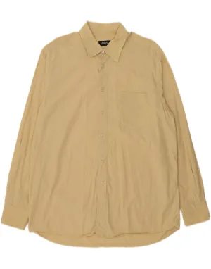 HUGO BOSS Mens Shirt Size 43 17 XL Yellow Cotton Unisex Choice Nautical Look