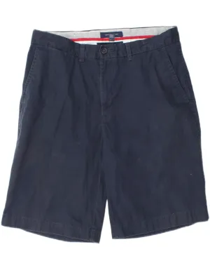 equestrian wear Quick Action TOMMY HILFIGER Mens Chino Shorts W35 Large  Navy Blue Cotton