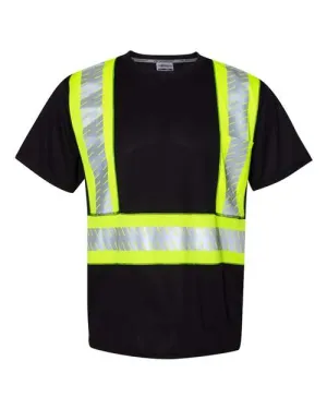 Kishigo B200-204 EV Series Enhanced Visibility Contrast Pocket T-Shirt Eco Conscious Production