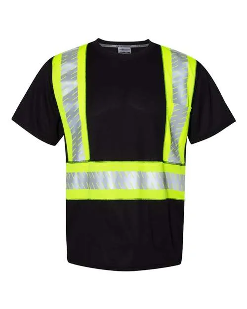 Kishigo B200-204 EV Series Enhanced Visibility Contrast Pocket T-Shirt Eco Conscious Production