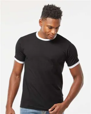 Outdoor Wear Basic Wear Tultex 246 Fine Jersey Ringer T-Shirt