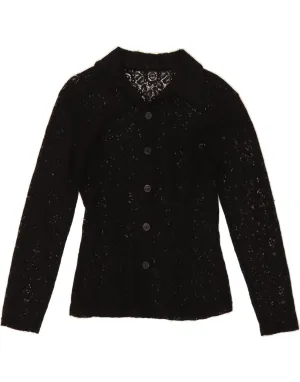 Durable Fabric VINTAGE Womens Shirt Blouse UK 12 Medium Black