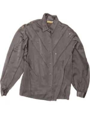 shopping spree Premium Finish VINTAGE Womens Shirt Blouse EU 36 Small Grey