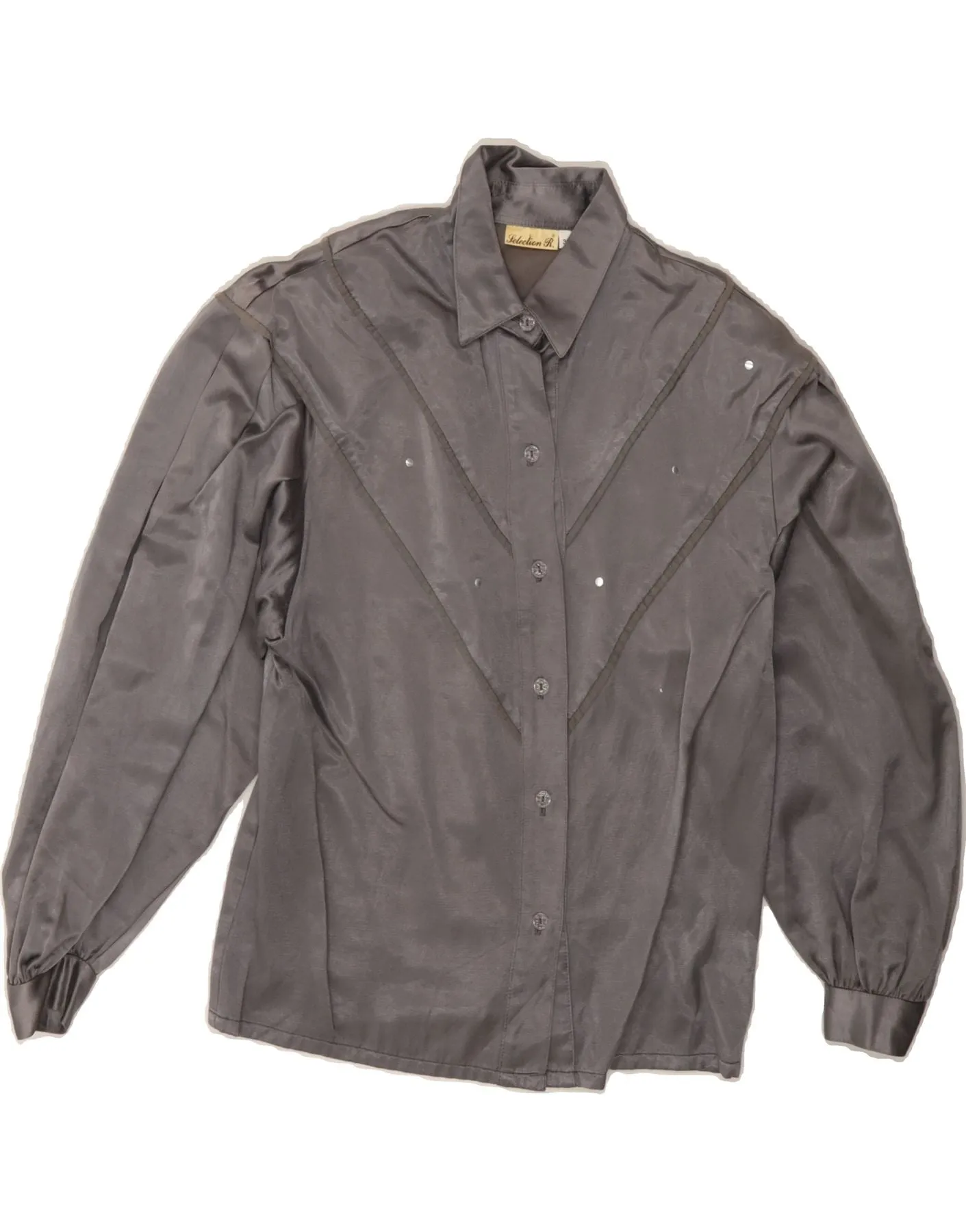 shopping spree Premium Finish VINTAGE Womens Shirt Blouse EU 36 Small Grey