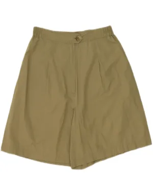 Fitted Design ALBA FORNARI Womens High Waist Casual Shorts Small W28  Khaki Cotton