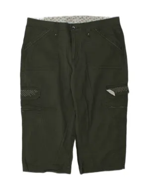 LEE Womens Cargo Bermuda Shorts US 16 2XL W36  Green Cotton Stylish Appearance Non Iron