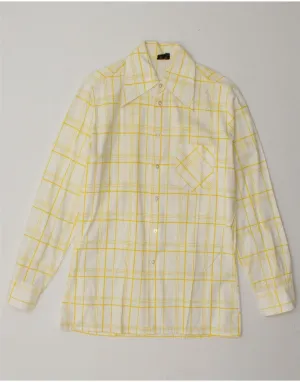Versatile Clothing High-End Fashion ALPENLAND Mens Shirt Medium White Check Cotton