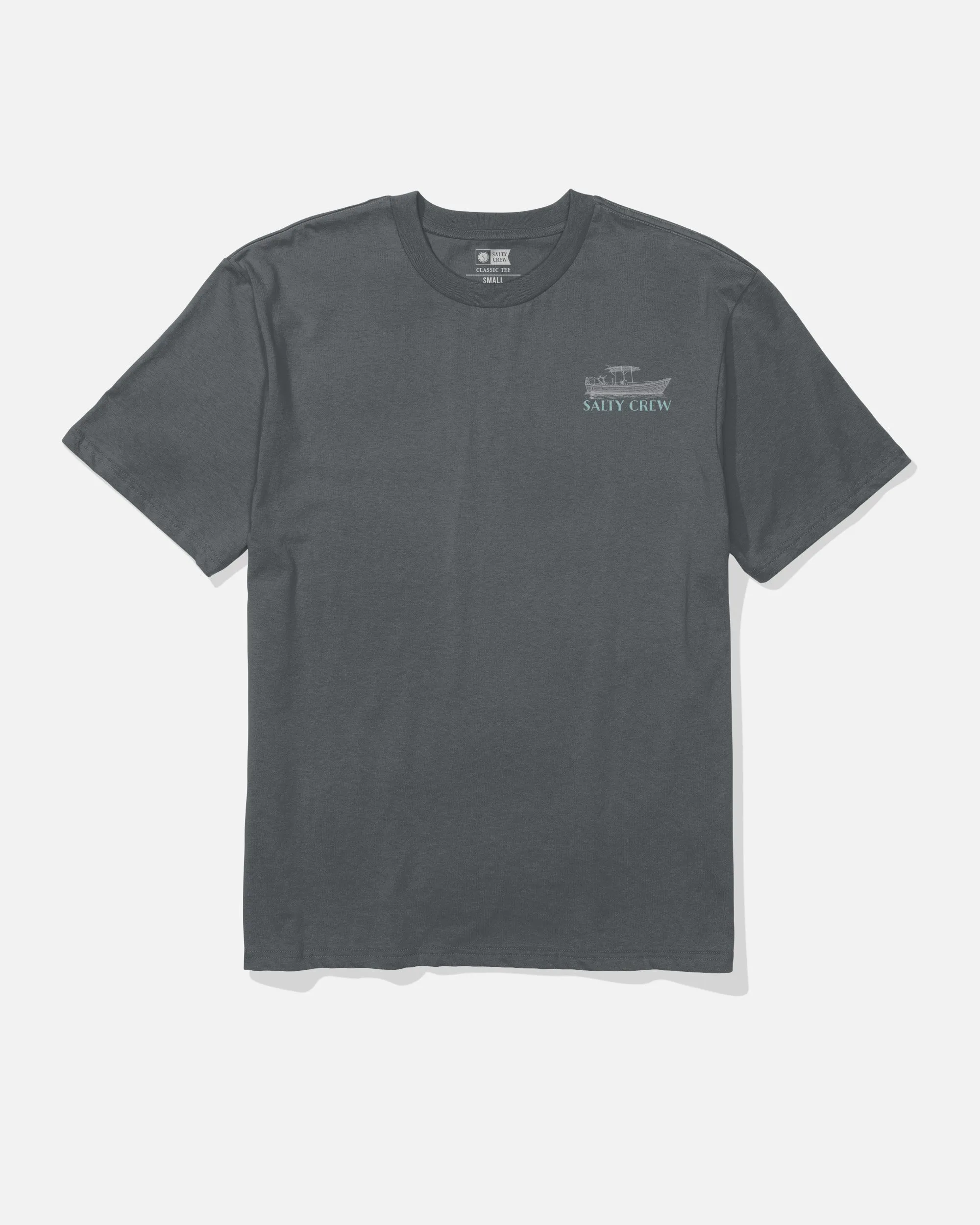 Simple Style Contrast Inner Binding Panga Classic Tee - Charcoal