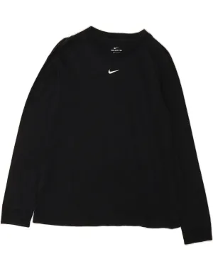 NonRestrictiveCut NIKE Womens BEST SELL Long Sleeve UK 14 Medium Black Cotton