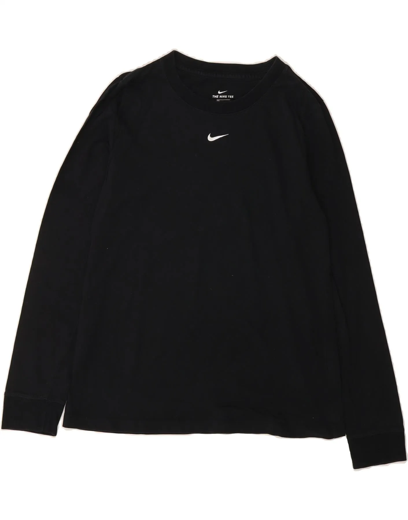 NonRestrictiveCut NIKE Womens BEST SELL Long Sleeve UK 14 Medium Black Cotton