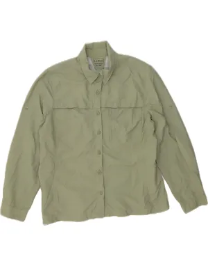 Polished Look Quick-Dry L.L.BEAN Womens Shirt UK 18 XL Green Nylon