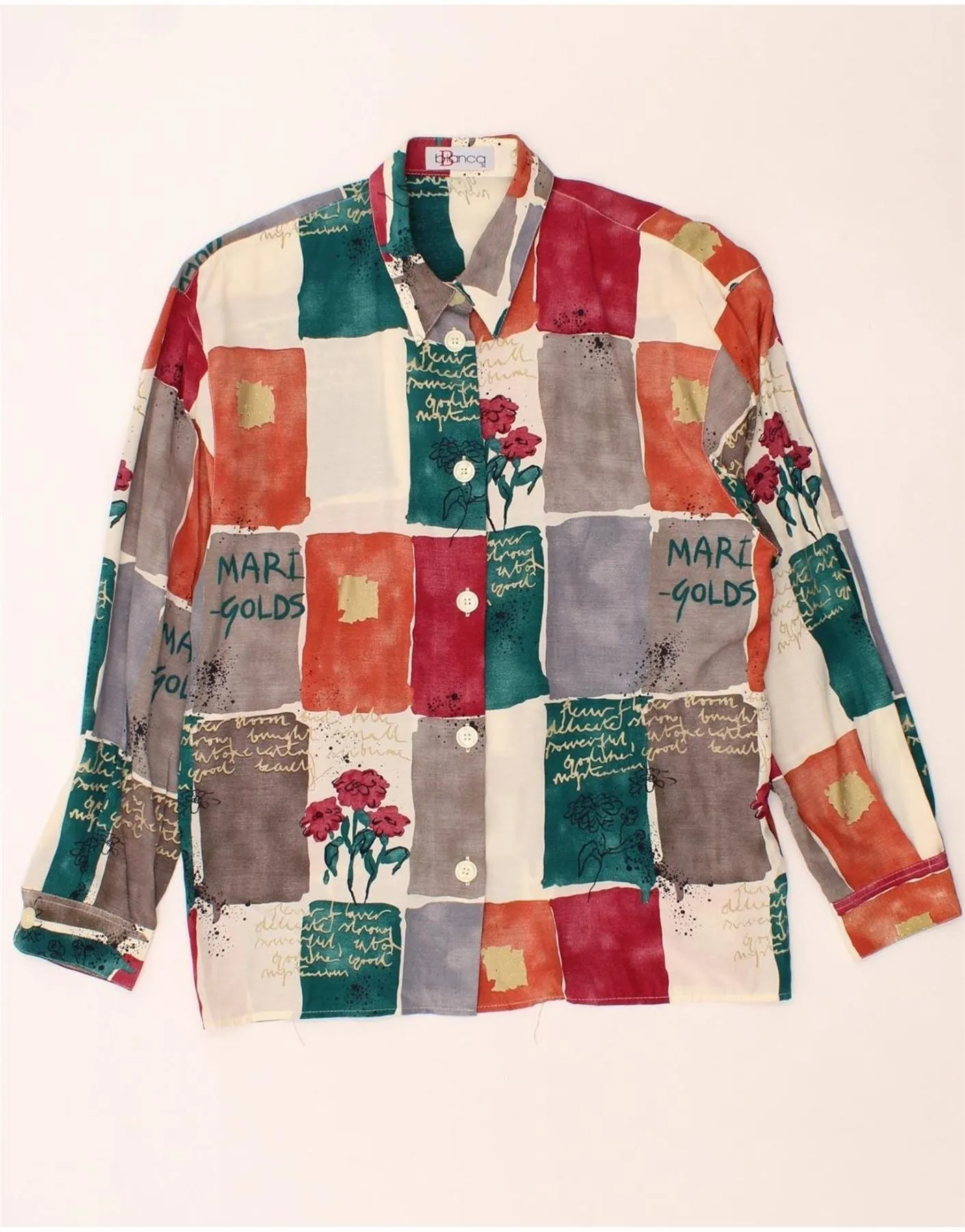 Date night BIANCA Womens Shirt Blouse EU 36 Small Multicoloured Patchwork Viscose