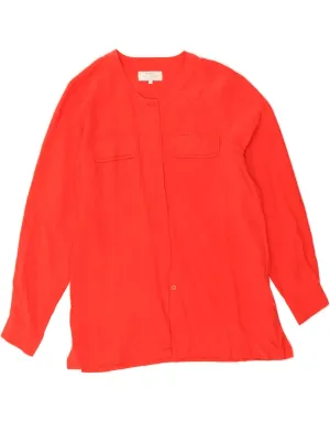 Holiday Outfit Cooling Core Technology KAREL Womens Shirt Blouse IT 44 Medium Red Silk