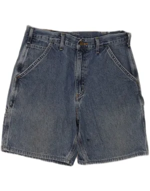 CARHARTT Mens Cargo Denim Shorts W33 Large Blue Cotton Odor Control Technology