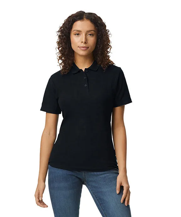 G648L - Gildan Ladies Softstyle Double Pique Polo Shirt Summer Casual