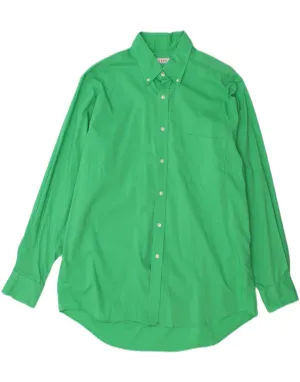 IZOD Mens Classic Fit Shirt Size 16 1/2 34/35 Large Green Cotton Loose Comfort