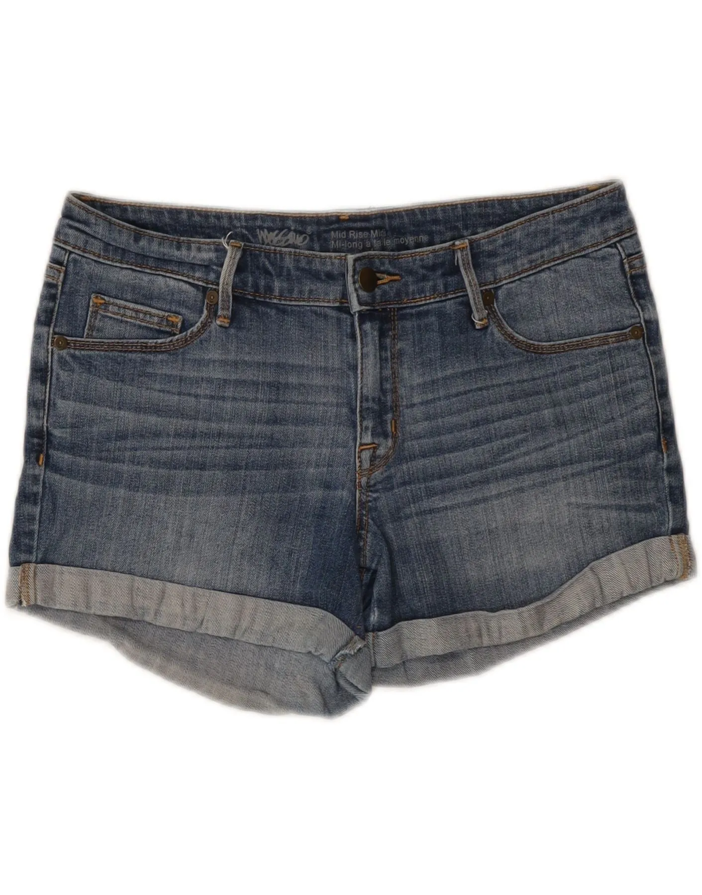 Networking Session MOSSIMO Womens Mid Rise Denim Shorts US 8 Medium W32  Blue Cotton