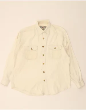 Minimalist Style Creative Professional CHASER Mens Shirt Large Beige