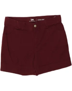 Advanced Moisture Management Mix-And-Match LEE Womens Riders Mid Rise Casual Shorts US 14 XL W38 Maroon Cotton