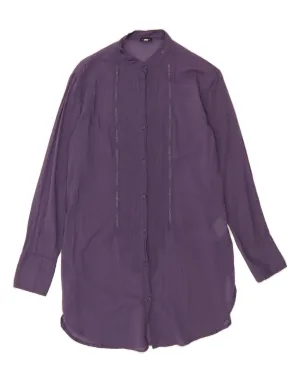 Contemporary Design natural fiber ARMANI JEANS Womens Shirt Dress US 6 Medium Purple Cotton