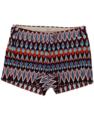 High-Quality Craftsmanship J. CREW Womens Chino Shorts US 6 Medium W33  Blue Geometric Cotton