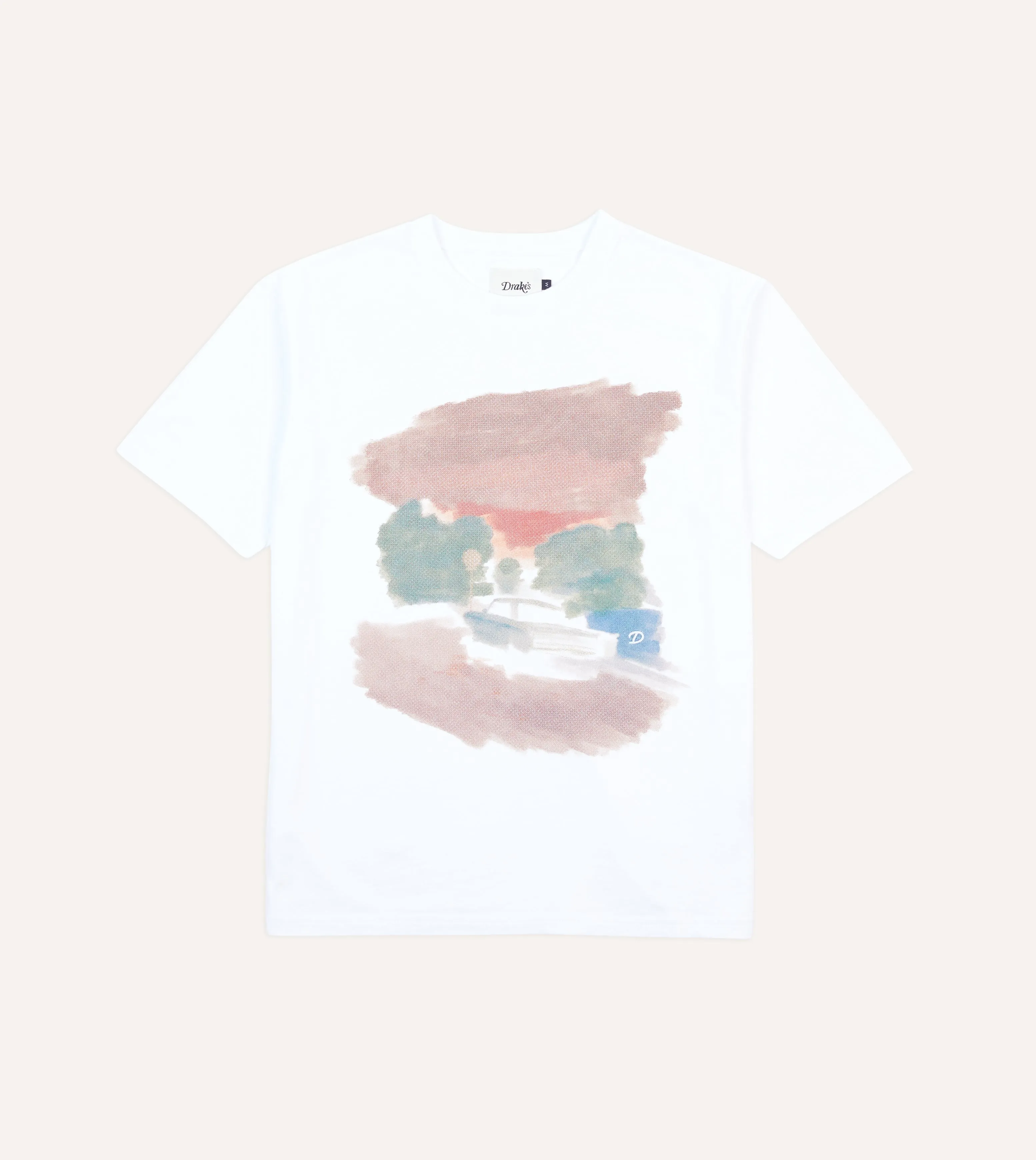 White Street Print Short-Sleeve Hiking T-Shirt Limited Edition Trendy Basics