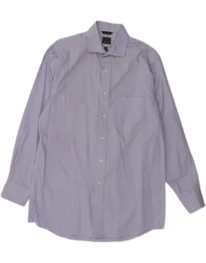 Fitted Cut All-Weather Ready CHAPS Mens Classic Fit Shirt Size 15 1/2 Medium Blue Cotton