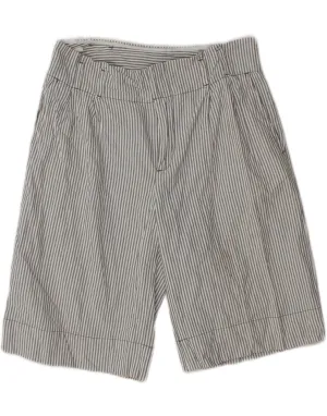beach volleyball gear Everyday Ready BENETTON Mens Chino Shorts W28 Small Grey Striped Cotton