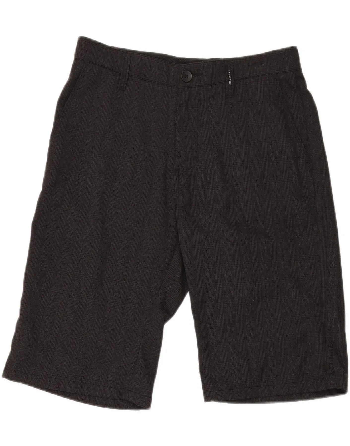 Unique Pattern Sport Fit BILLABONG Mens Chino Shorts W30 Medium Grey Check Polyester