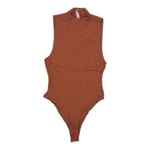 Bodysuit By Free People In Orange, Size:M trendy bodysuit training bodysuit