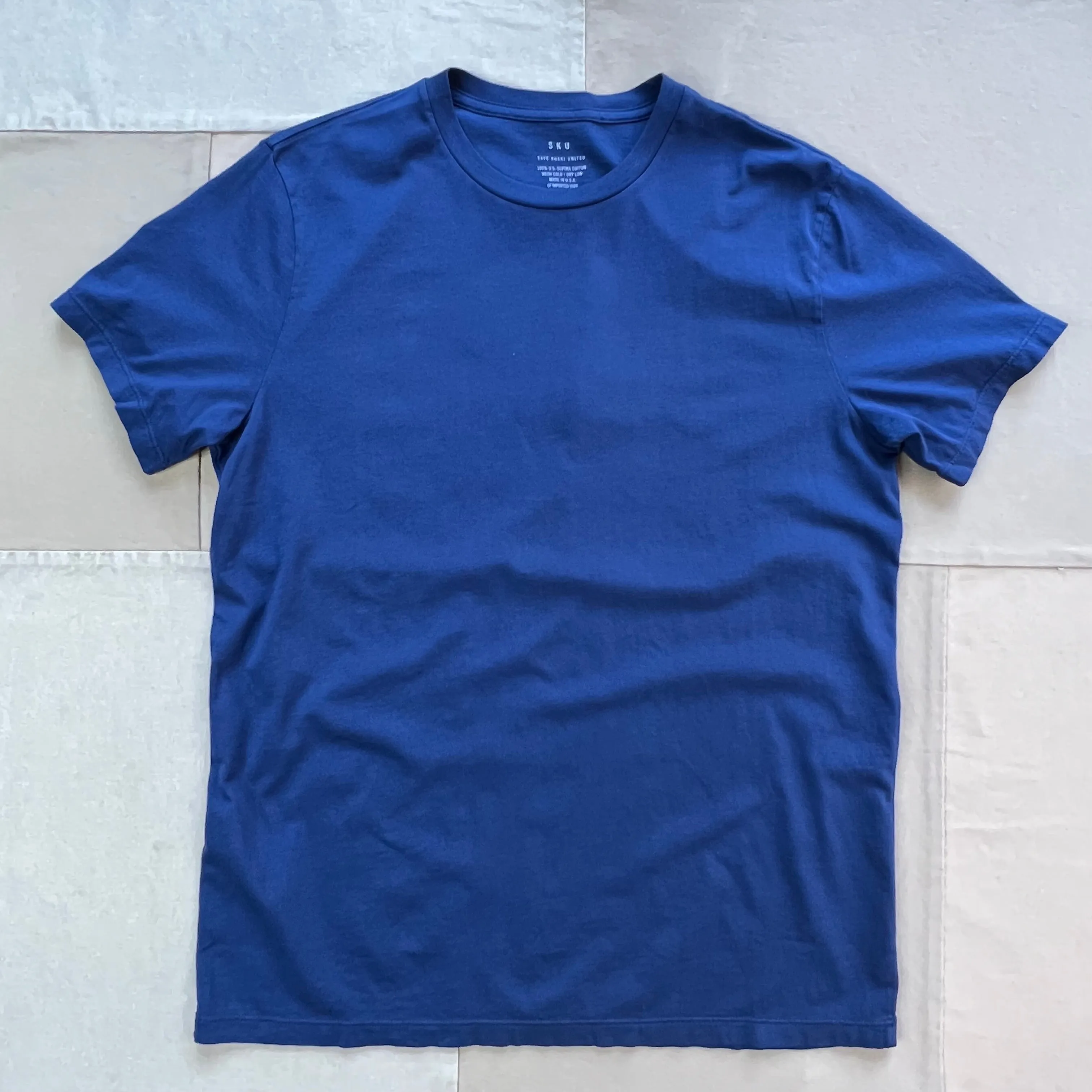 Scoop neck Light Outfit Short Sleeve Supima Crew Tee, Navy