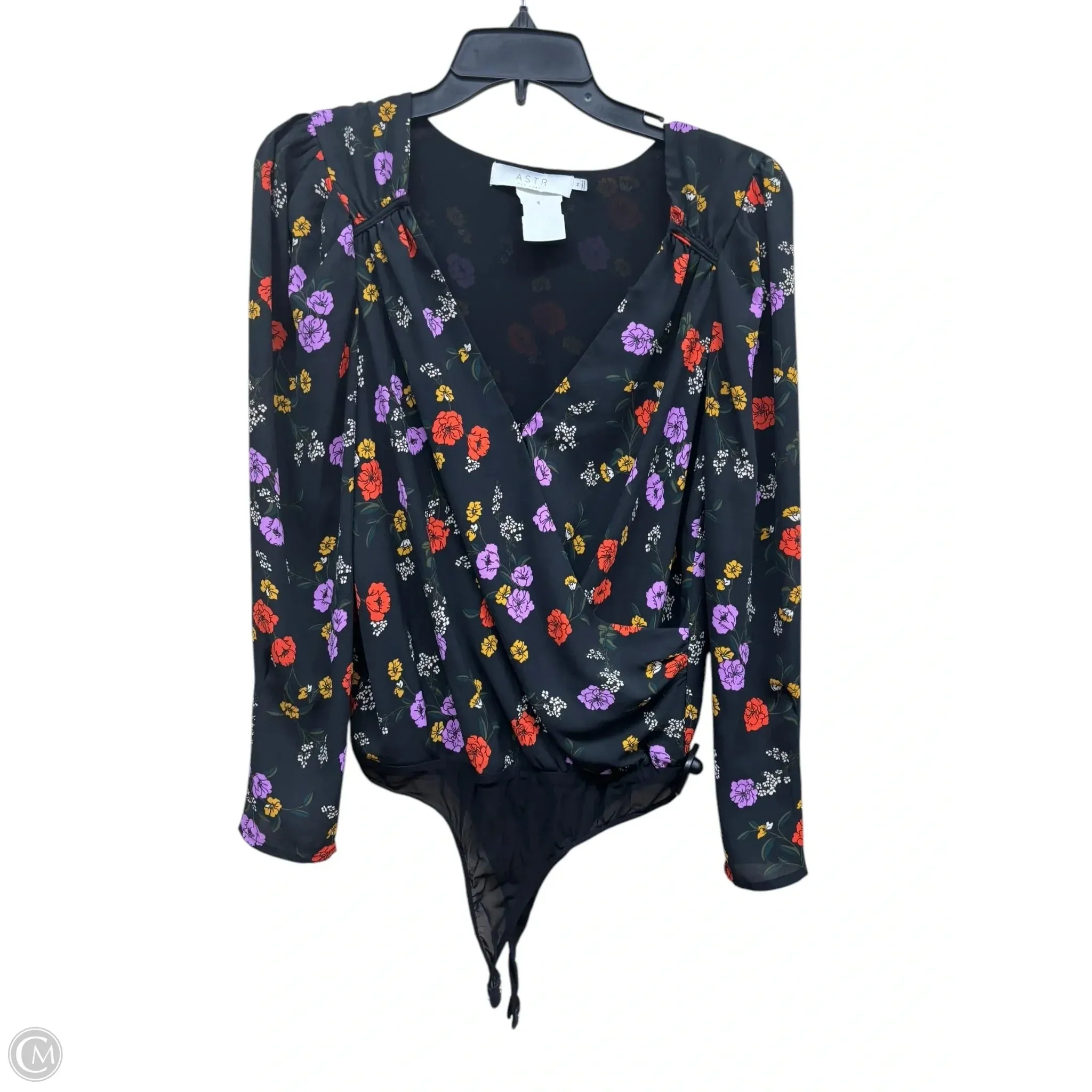 Bodysuit By Astr In Floral Print, Size: M stretch fabric bodysuit leopard bodysuit