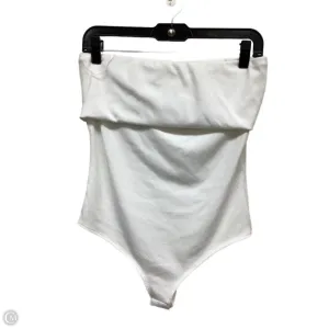 button bodysuit Bodysuit By Clothes Mentor In White, Size: L