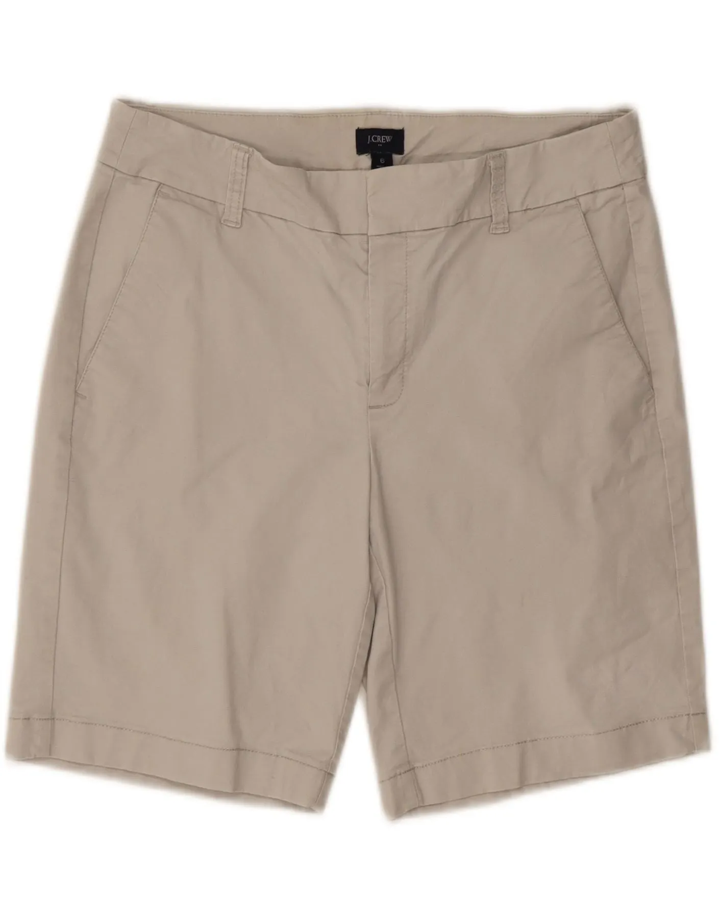 J. CREW Womens Chino Shorts US 6 Medium W30  Grey Cotton Vibrant Hue