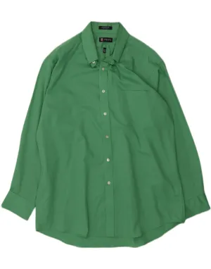 CHAPS Mens Classic Fit Shirt Size 16 1/2 Large Green Cotton Fashion-Forward Trend-Driven